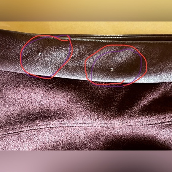 Marc New York Burgundy Velvet Faux Leather mini  Skirt XL  polyester spandex - Picture 13 of 16